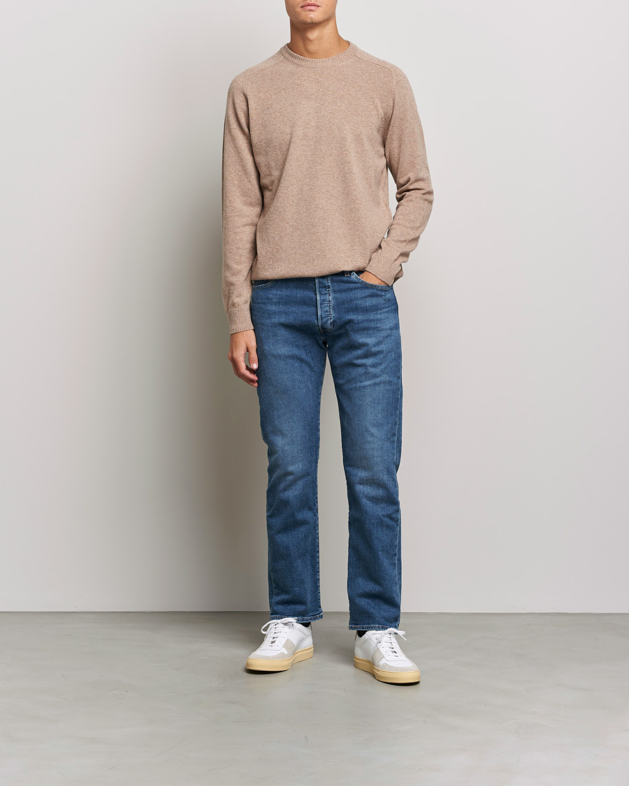 Men | Sweaters & Knitwear | NN07 | Edward Lambswool Crew Neck Pullover Khaki