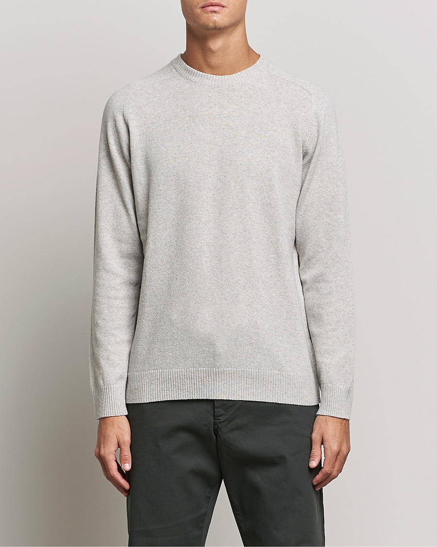 NN07 Edward Lambswool Crew Neck Pullover Light Grey at CareOfCarl.com