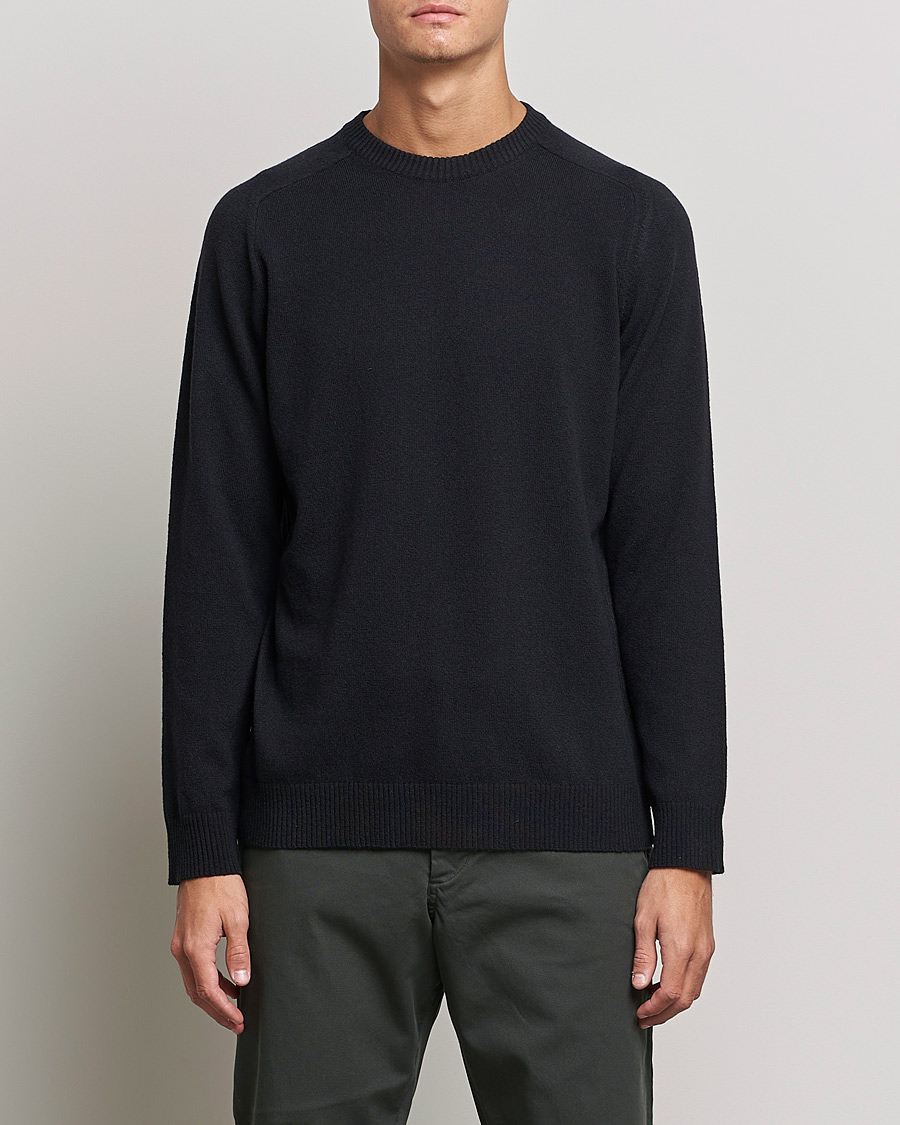 Men | Sweaters & Knitwear | NN07 | Edward Lambswool Crew Neck Pullover Black