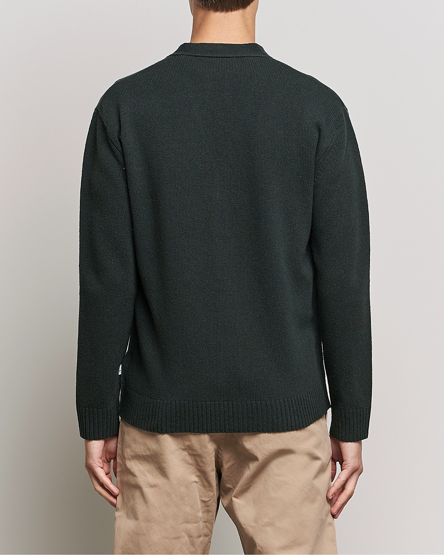 Men | Sweaters & Knitwear | NN07 | Bjorn Lambswool Cardigan Dark Army