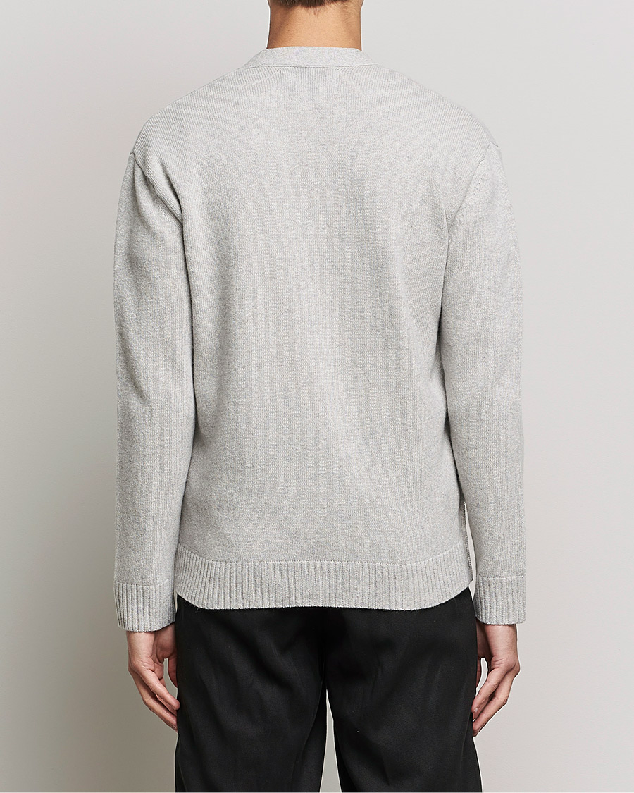 Men | Sweaters & Knitwear | NN07 | Bjorn Lambswool Cardigan Light Grey Melange