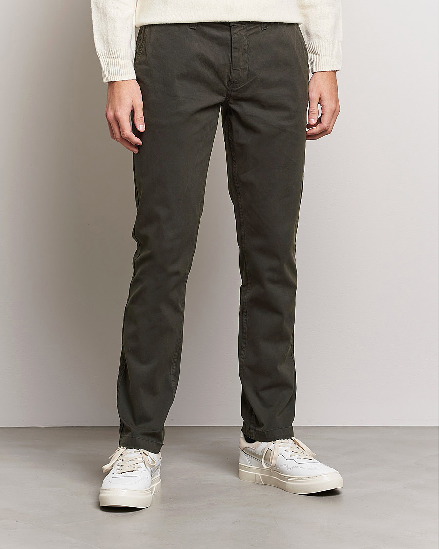 Men | Trousers | NN07 | Marco Slim Fit Stretch Chinos Dark Green