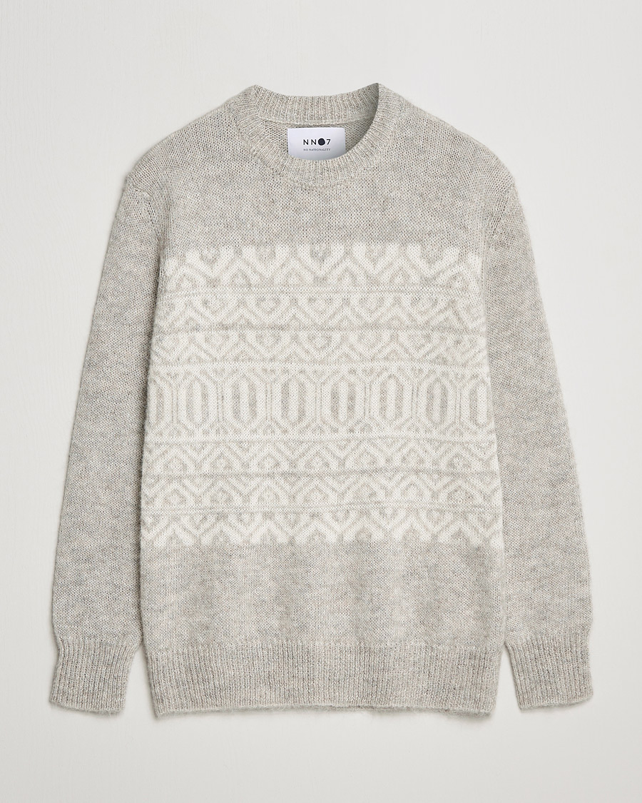 Men | Sweaters & Knitwear | NN07 | Jason Wool Knitted Sweater Grey Melange