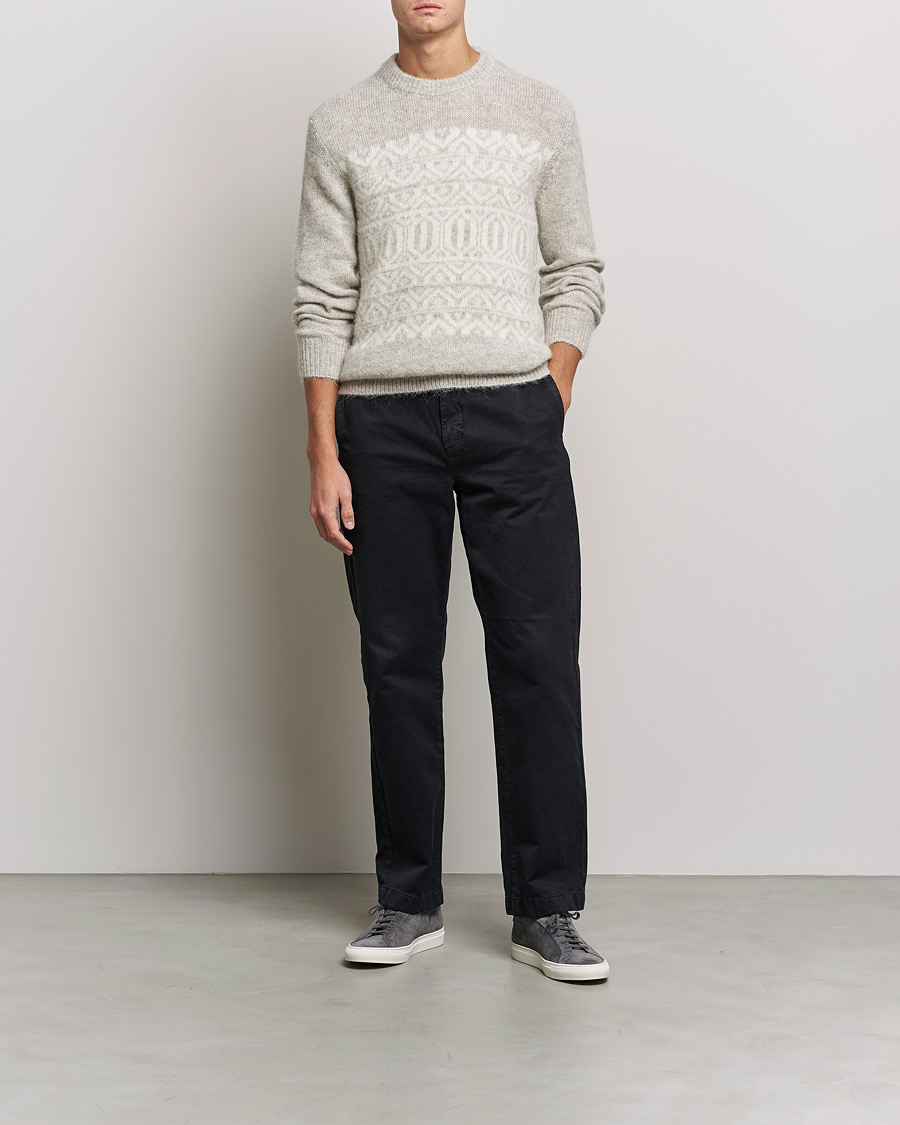 Men | Sweaters & Knitwear | NN07 | Jason Wool Knitted Sweater Grey Melange