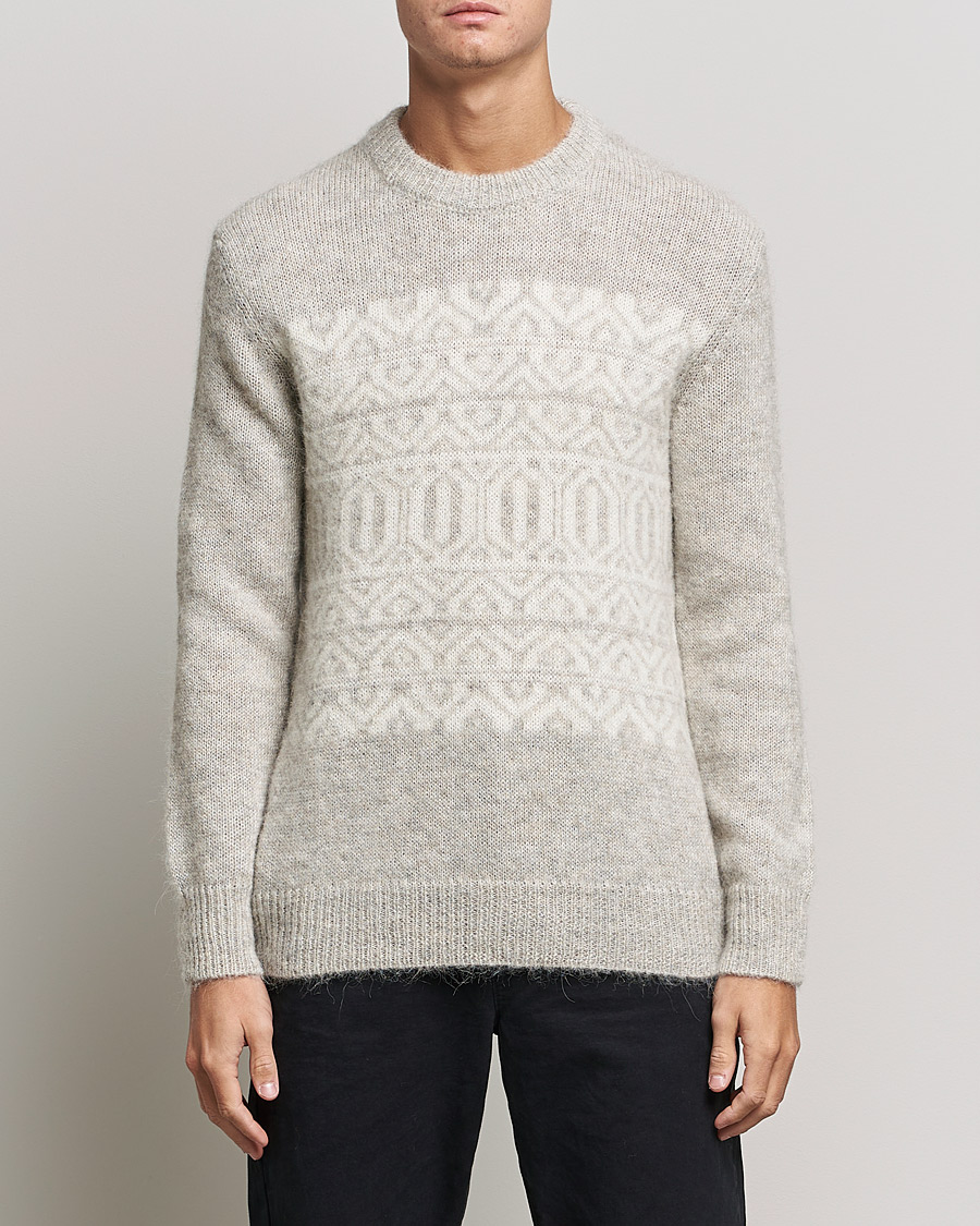Men | Christmas sweaters | NN07 | Jason Wool Knitted Sweater Grey Melange