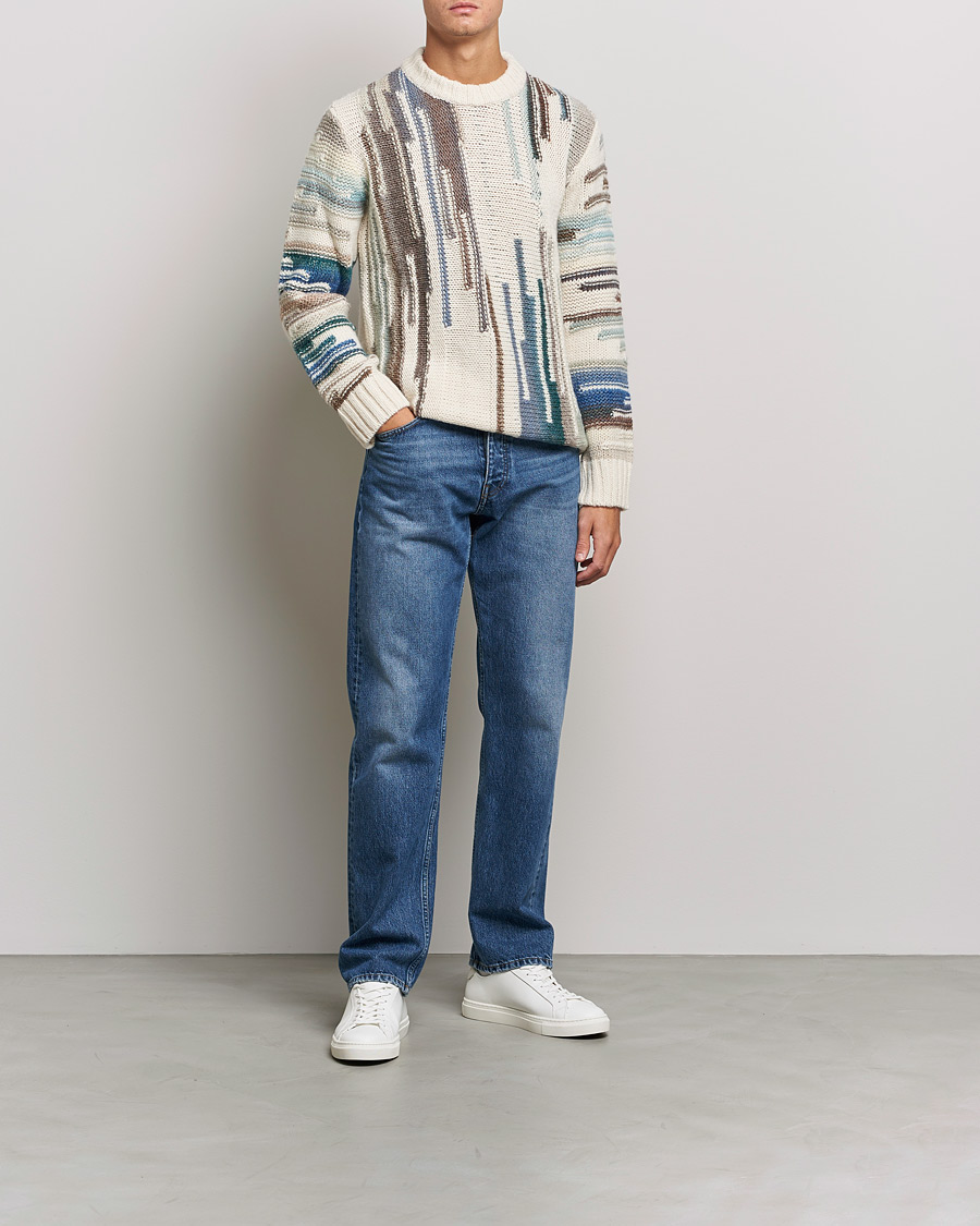 Men | Sweaters & Knitwear | NN07 | Brady Knitted Sweater Ecru Mutli