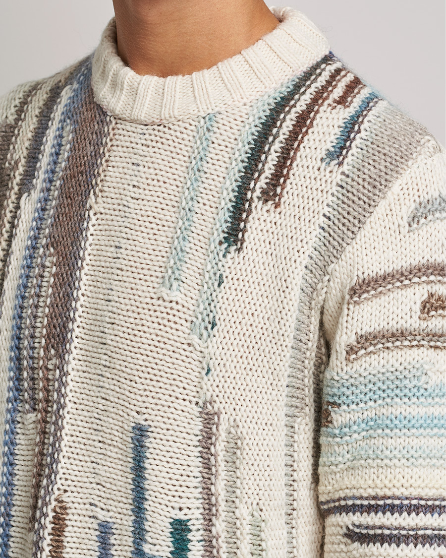 Men | Sweaters & Knitwear | NN07 | Brady Knitted Sweater Ecru Mutli