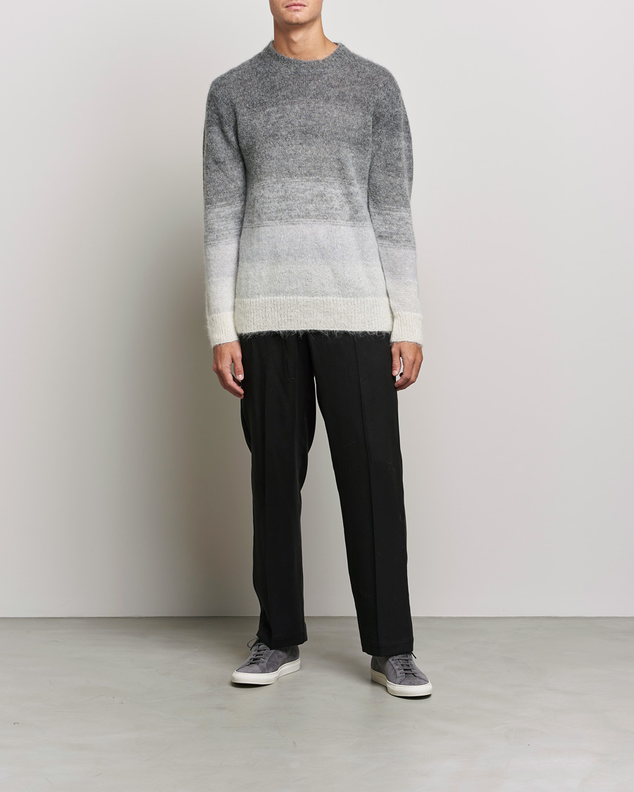 Men | Sweaters & Knitwear | NN07 | Walther Alpacka Mohair Knitted Sweater Grey Multi