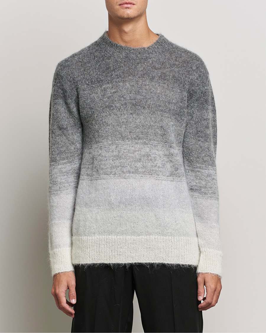 Men | Sweaters & Knitwear | NN07 | Walther Alpacka Mohair Knitted Sweater Grey Multi