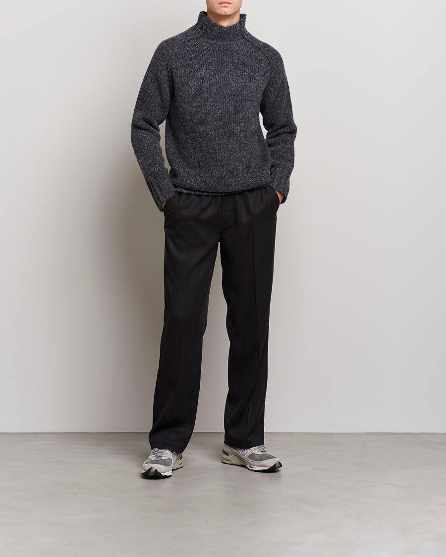 Men | Sweaters & Knitwear | NN07 | William Merino Knitted Polo Concrete