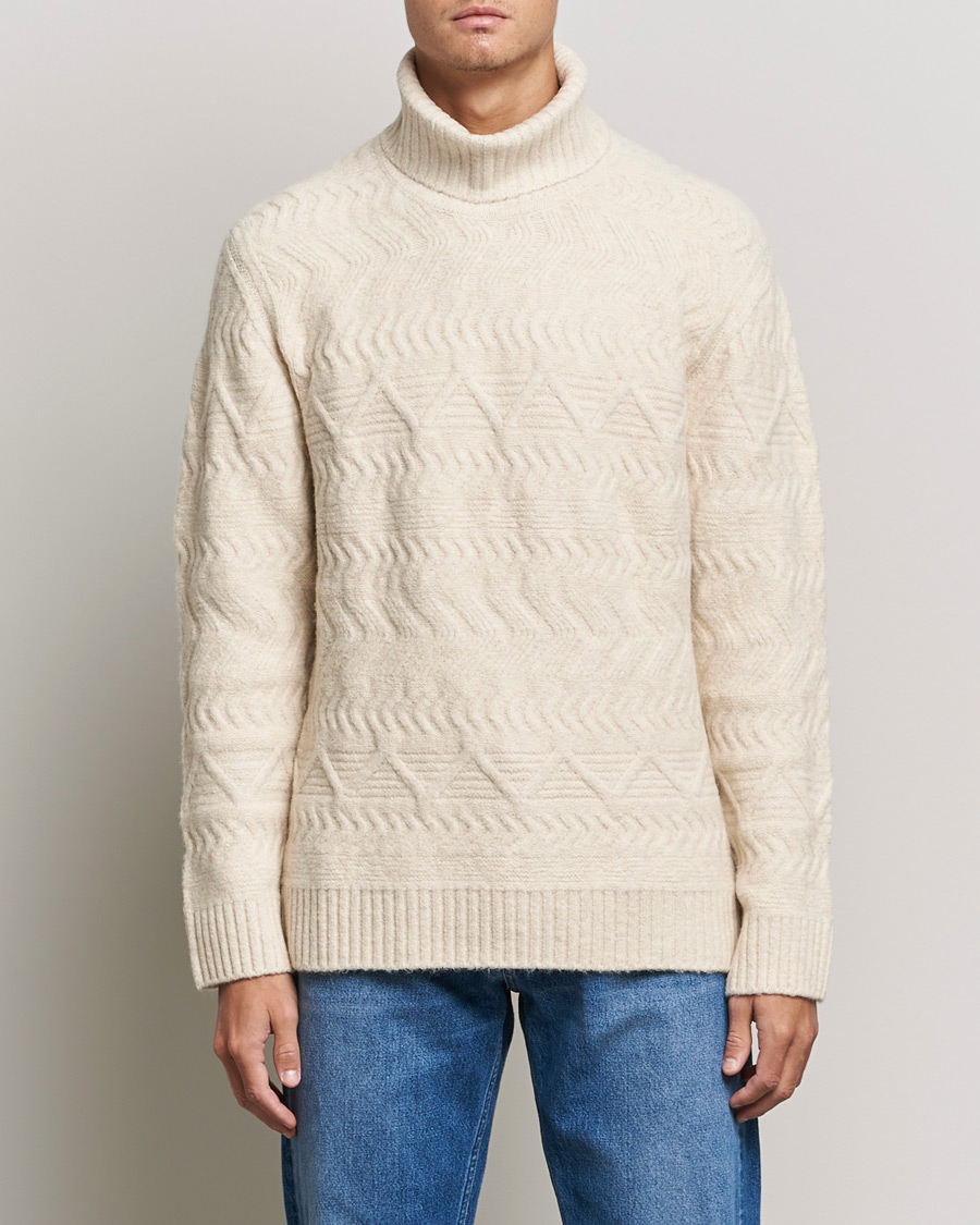 Men | Sweaters & Knitwear | NN07 | Bert Structured Rollneck Ecru