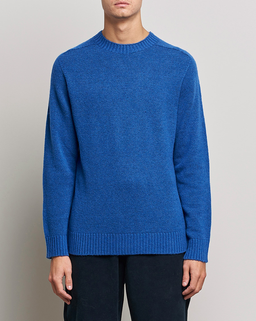 Men |  | NN07 | Nathan Brushed Wool Knitted Sweater Cobolt Blue