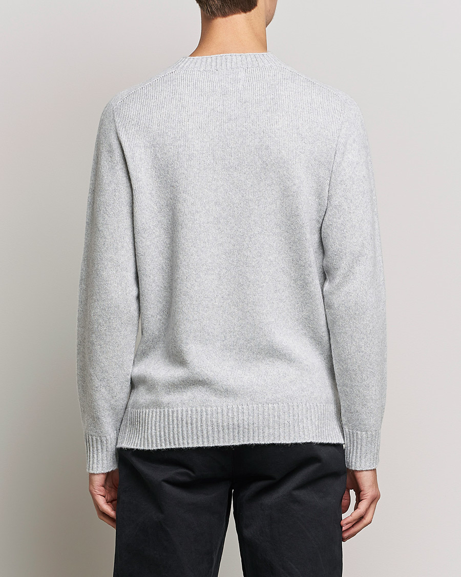 Men | Sweaters & Knitwear | NN07 | Nathan Brushed Wool Knitted Sweater Light Grey Mel