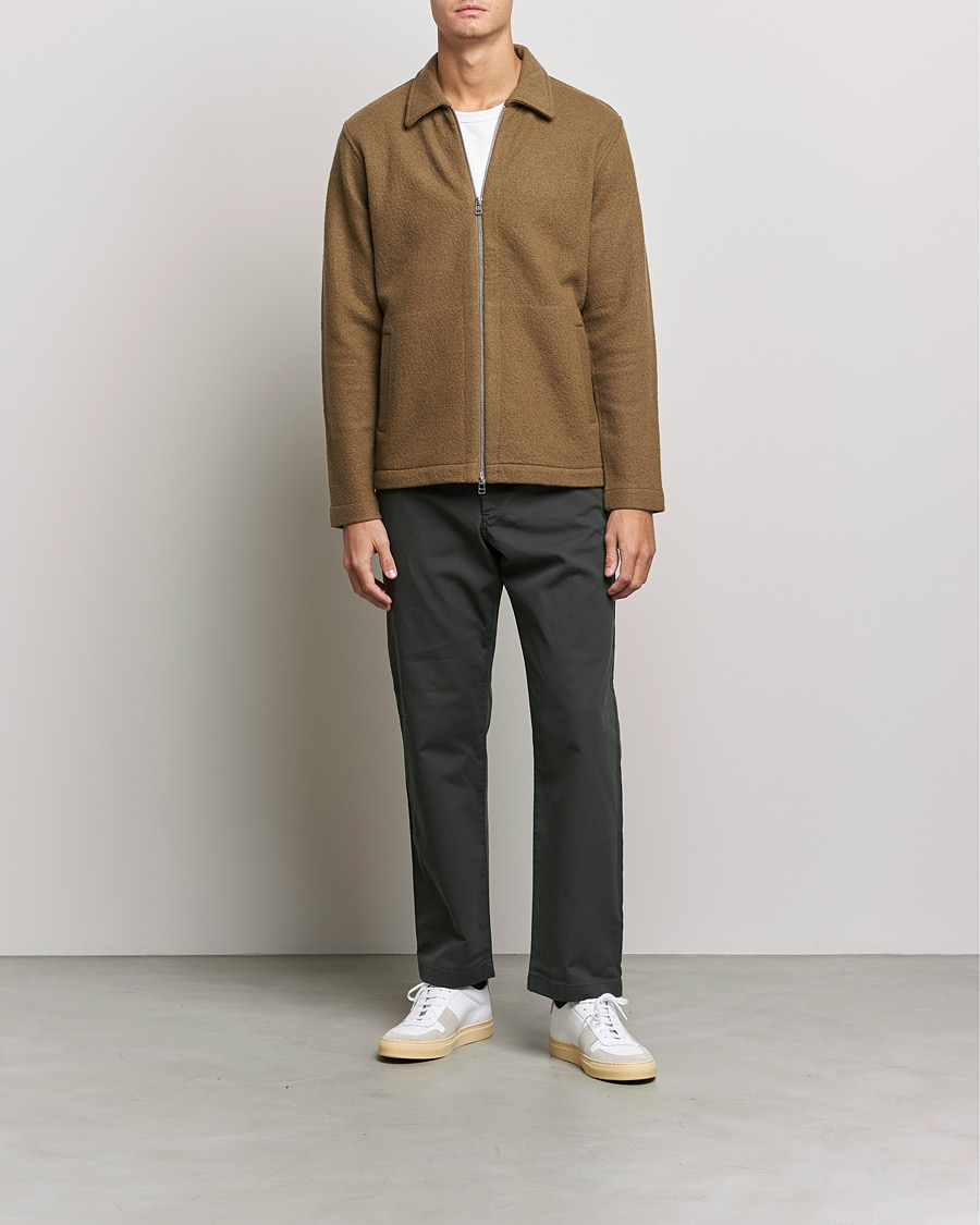 Men | Sweaters & Knitwear | NN07 | Ivan Boiled Wool Full Zip Pyramid