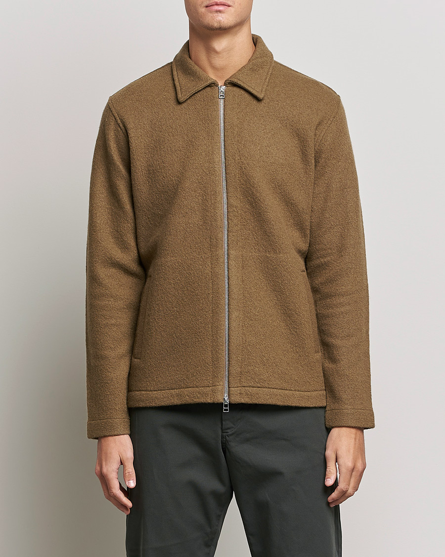 Men | Sweaters & Knitwear | NN07 | Ivan Boiled Wool Full Zip Pyramid