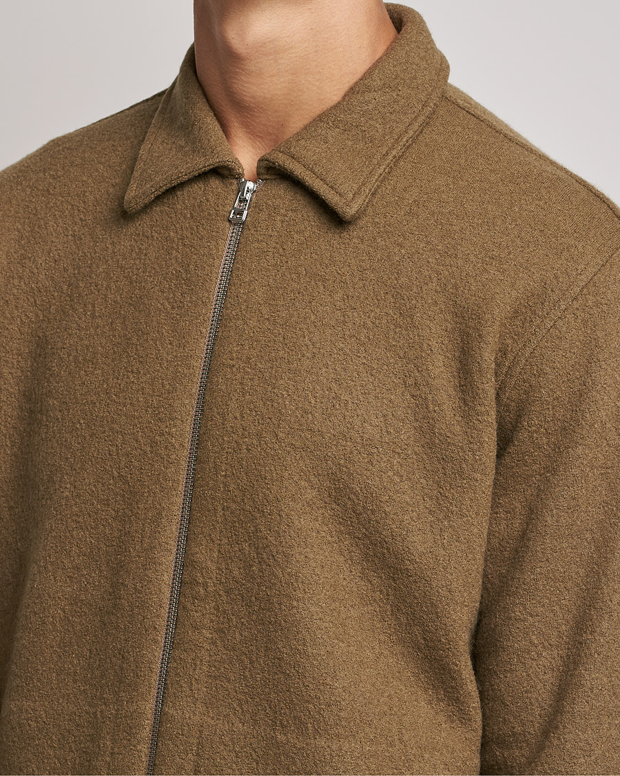 Men | Sweaters & Knitwear | NN07 | Ivan Boiled Wool Full Zip Pyramid