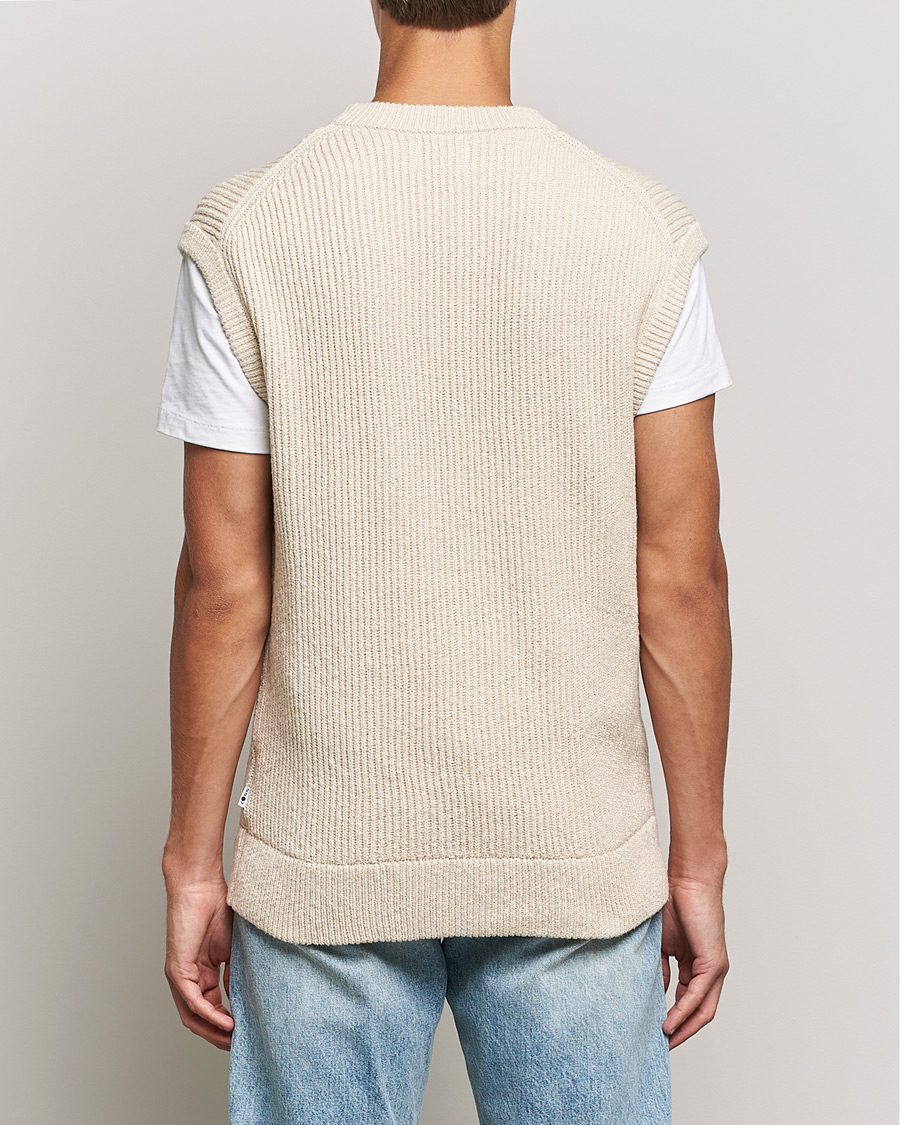 Men | Sweaters & Knitwear | NN07 | Jesse Ribbed Knited Vest Ecru