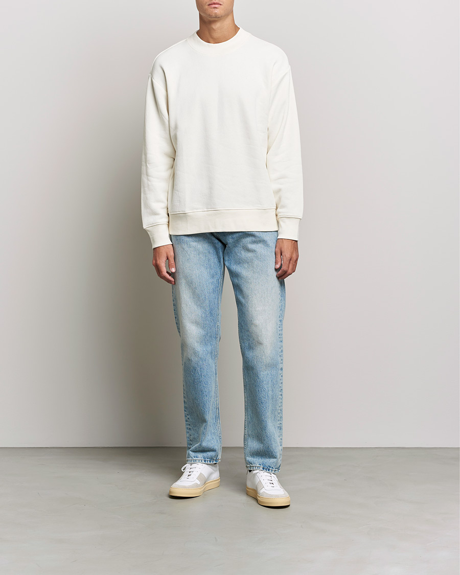 Men | Sweaters & Knitwear | NN07 | Briggs Mock Neck Jersey Sweatshirt Ecru