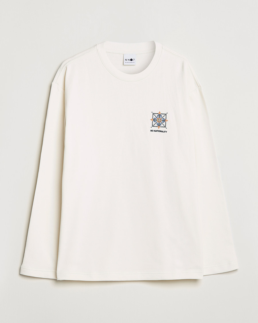 Men | T-Shirts | NN07 | Alan Heavy Logo Long Sleeve T-Shirt Off White