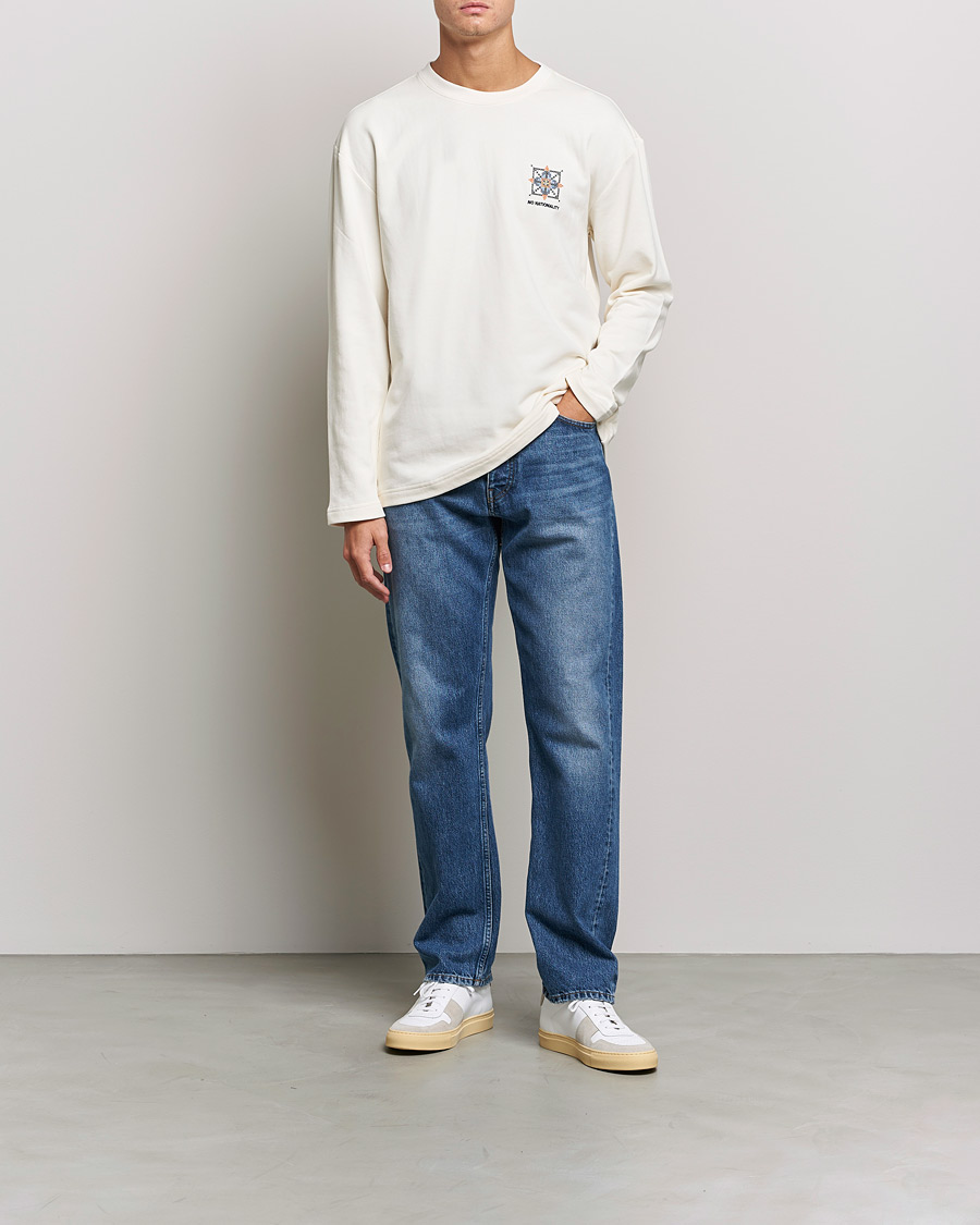 Men | T-Shirts | NN07 | Alan Heavy Logo Long Sleeve T-Shirt Off White