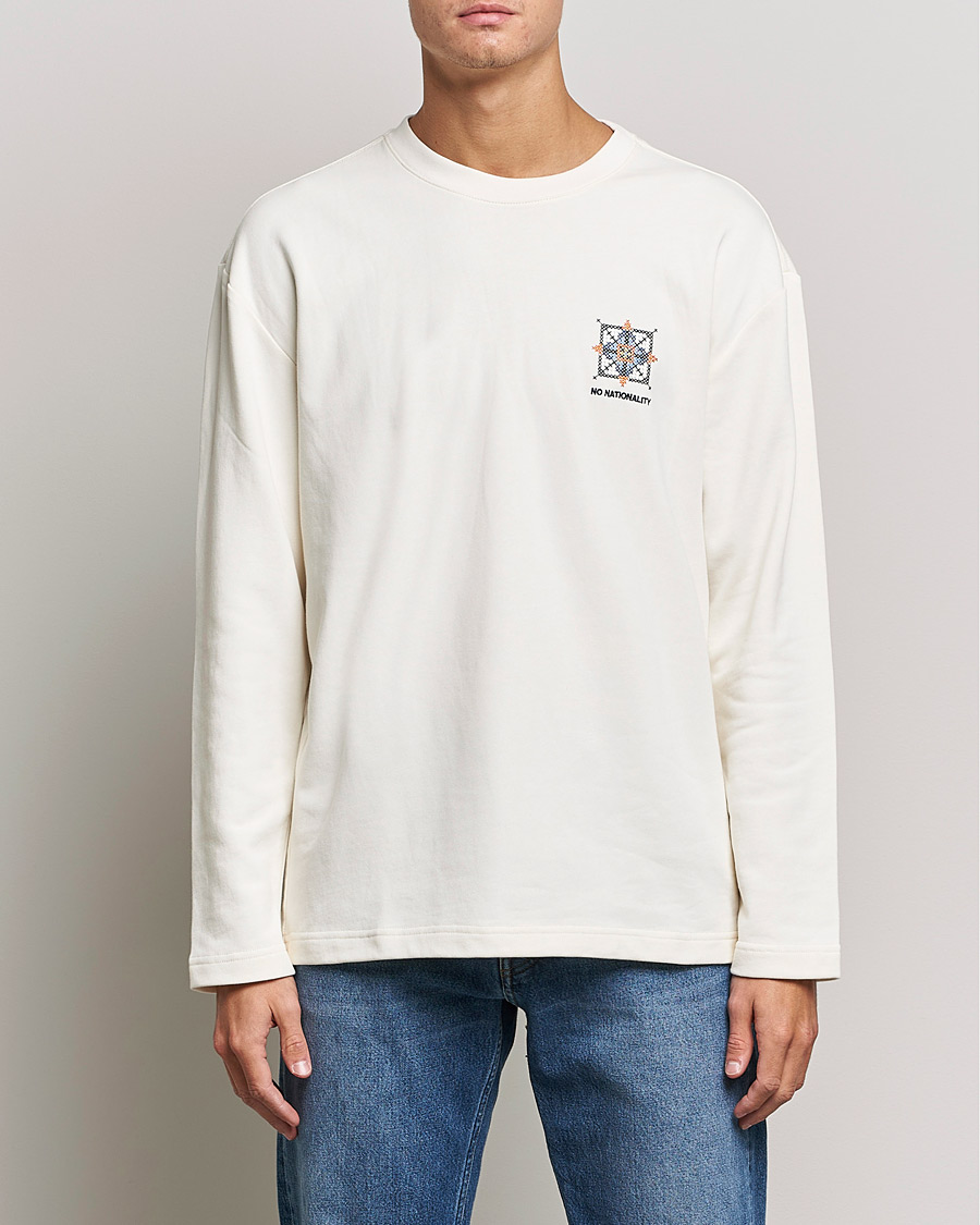 Men | T-Shirts | NN07 | Alan Heavy Logo Long Sleeve T-Shirt Off White
