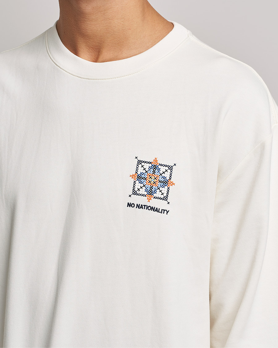 Men | T-Shirts | NN07 | Alan Heavy Logo Long Sleeve T-Shirt Off White