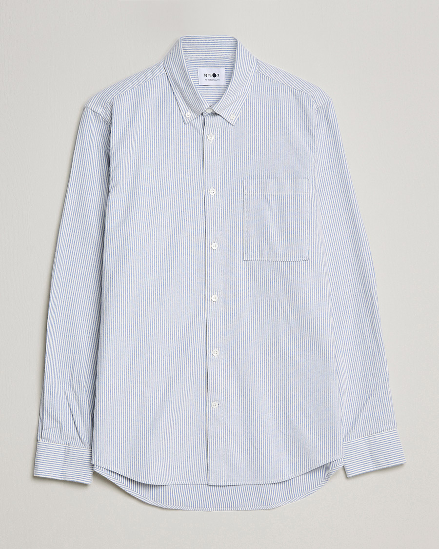 Men |  | NN07 | Arne Brushed Striped Shirt Blue/White
