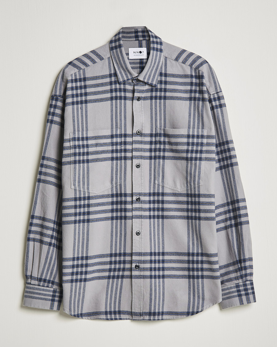 Men |  | NN07 | Deon Checked Shirt Grey/Blue