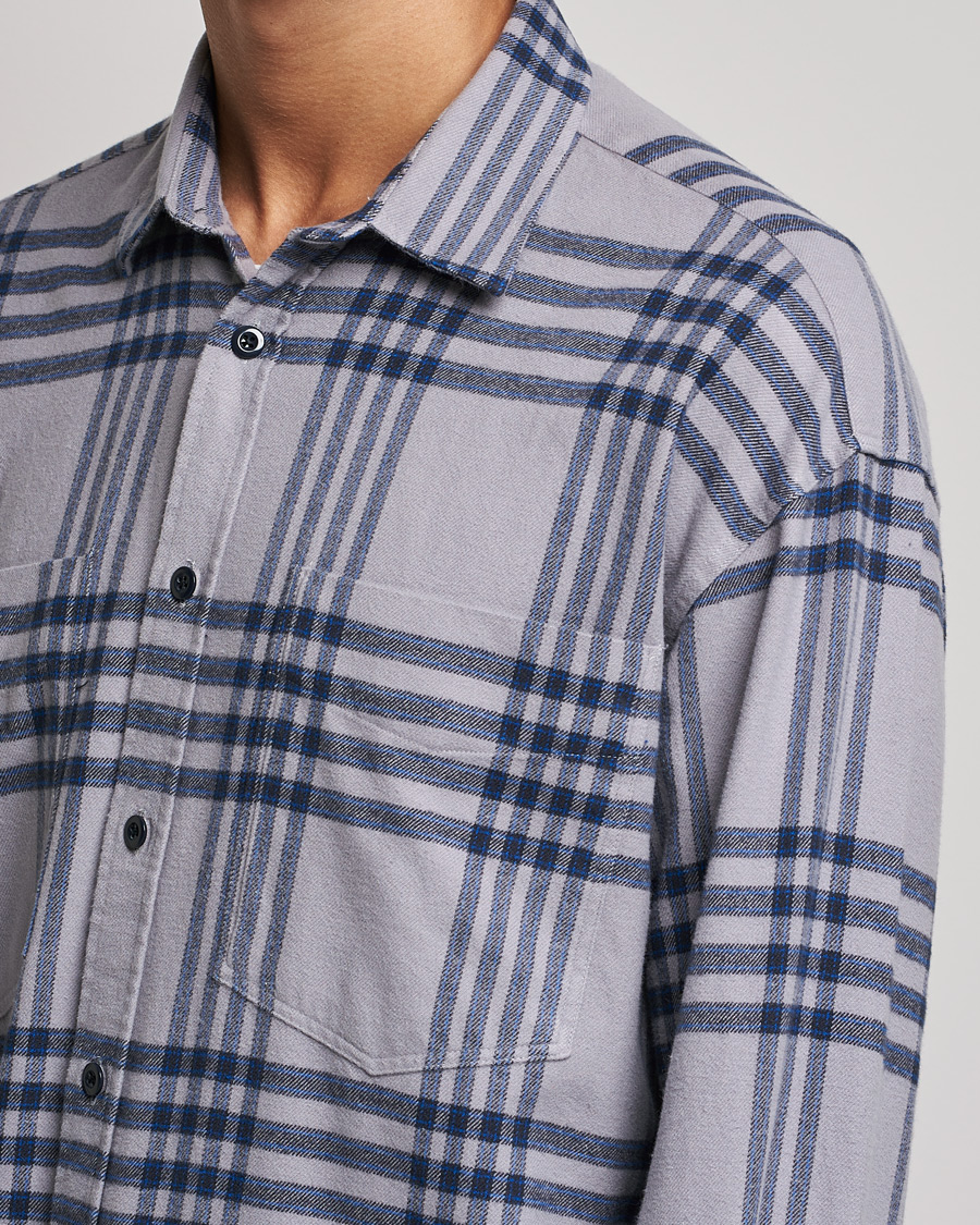 Men | Shirts | NN07 | Deon Checked Shirt Grey/Blue