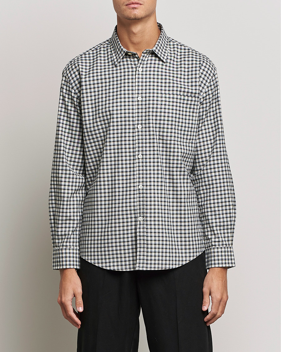 Men | Shirts | NN07 | Deon Cotton Checked Shirt Black/White