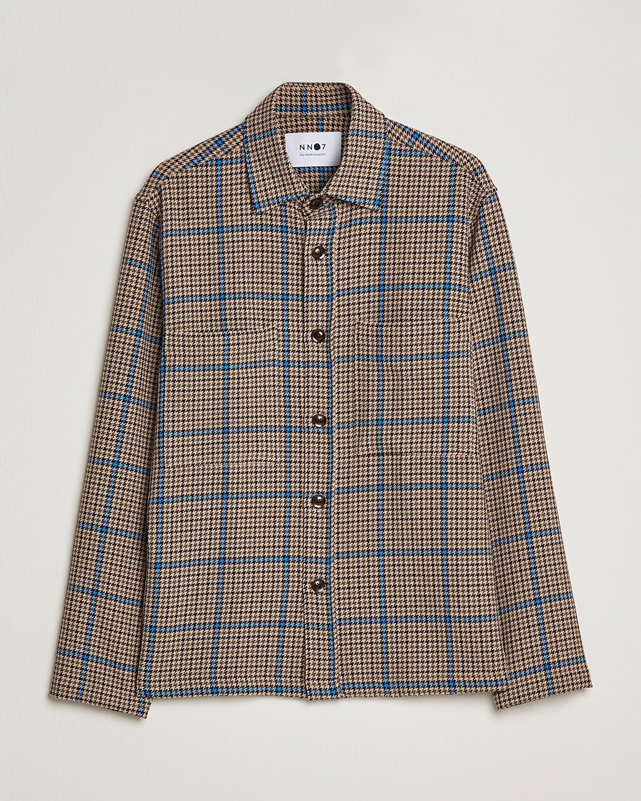 Men | Shirts | NN07 | Frode Checked Overshirt Brown/Cobolt Blue