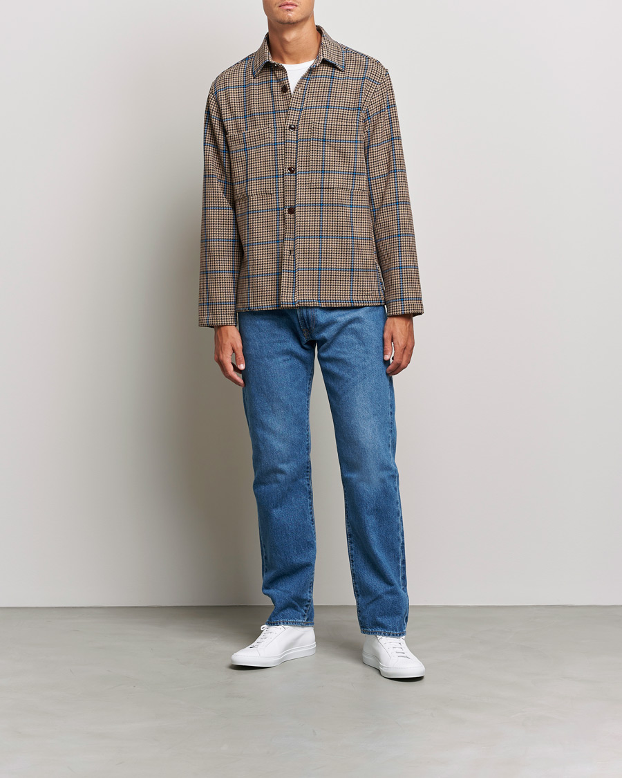 Men | Shirts | NN07 | Frode Checked Overshirt Brown/Cobolt Blue