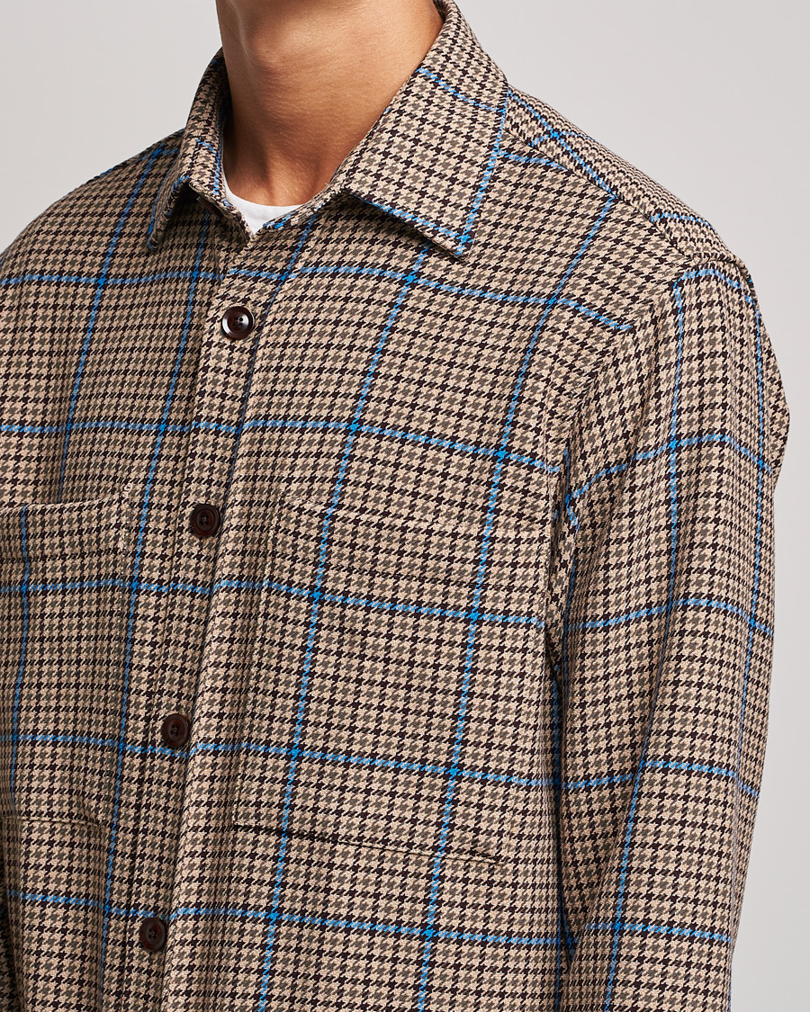 Men | Shirts | NN07 | Frode Checked Overshirt Brown/Cobolt Blue