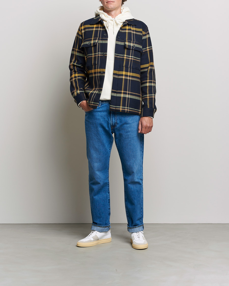 Men | Shirts | NN07 | Wilas Checked Overshirt Navy/Yellow