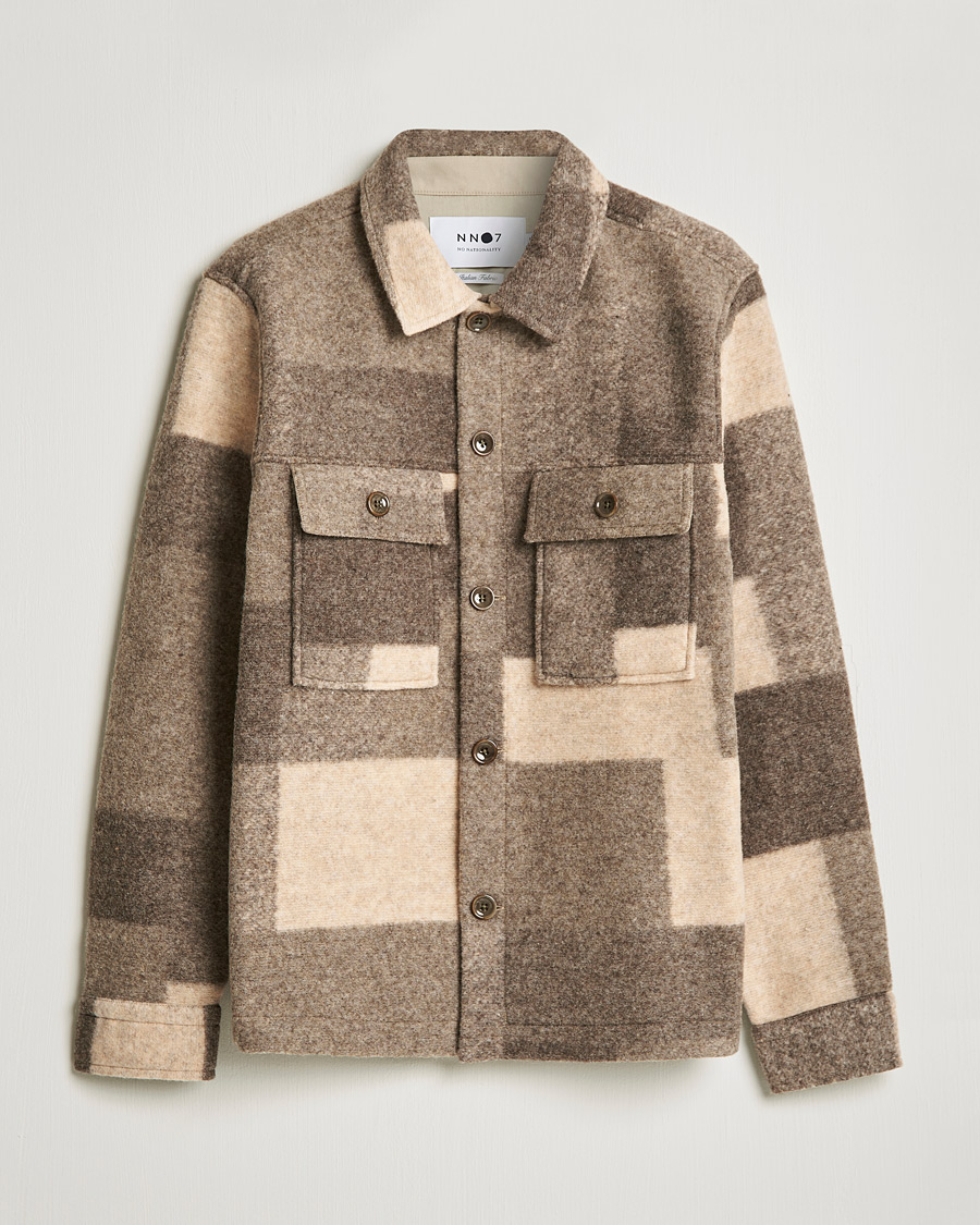 Men | Coats & Jackets | NN07 | Wilas Checked Shirt Jacket Camel