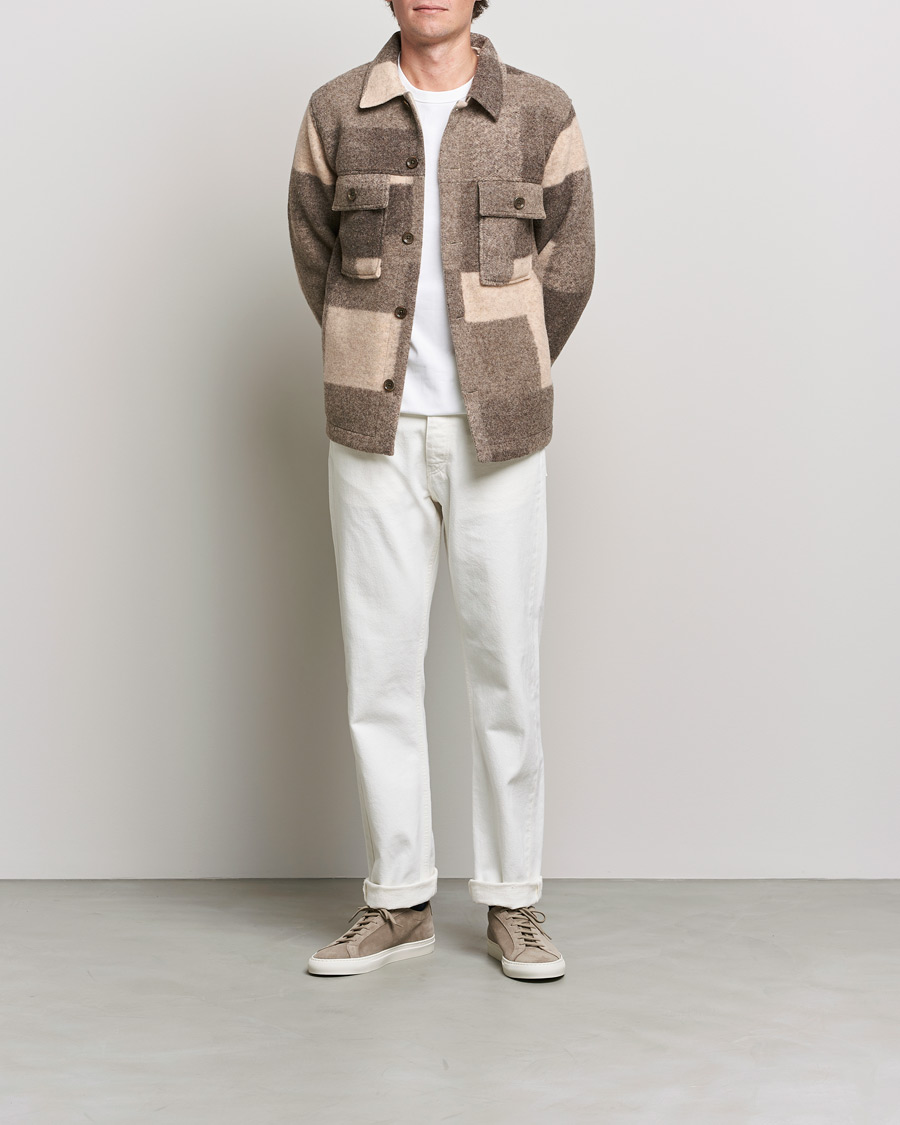 Men | Coats & Jackets | NN07 | Wilas Checked Shirt Jacket Camel