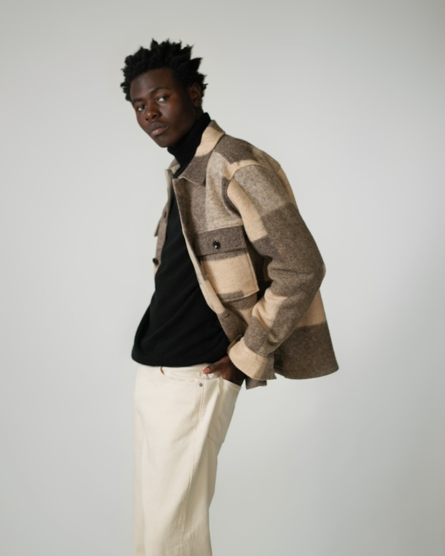 Men | Coats & Jackets | NN07 | Wilas Checked Shirt Jacket Camel