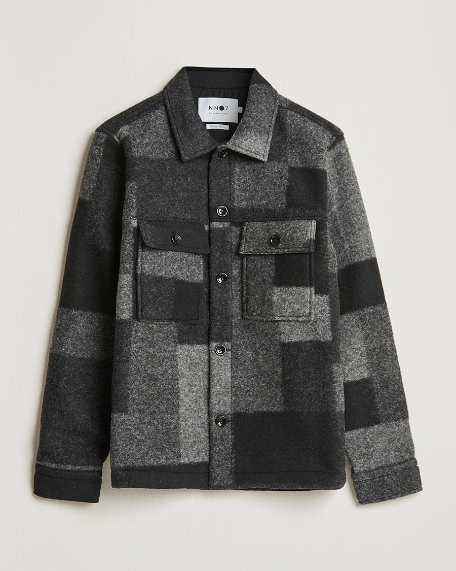 Men | Coats & Jackets | NN07 | Wilas Checked Flight Jacket Black