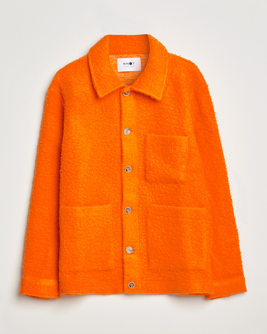Men | Sweaters & Knitwear | NN07 | Olav Fleece Jacket Bright Orange