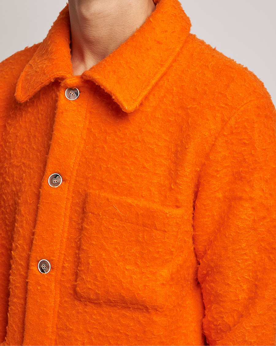 Men | Sweaters & Knitwear | NN07 | Olav Fleece Jacket Bright Orange