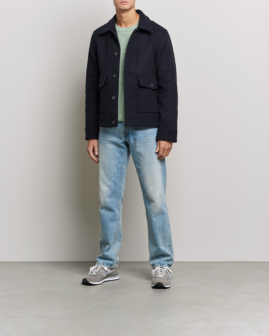 Men | Coats & Jackets | NN07 | Julius Wool Flight Jacket Navy