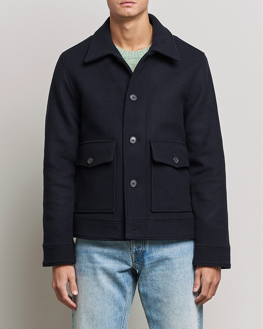 Men | Coats & Jackets | NN07 | Julius Wool Flight Jacket Navy