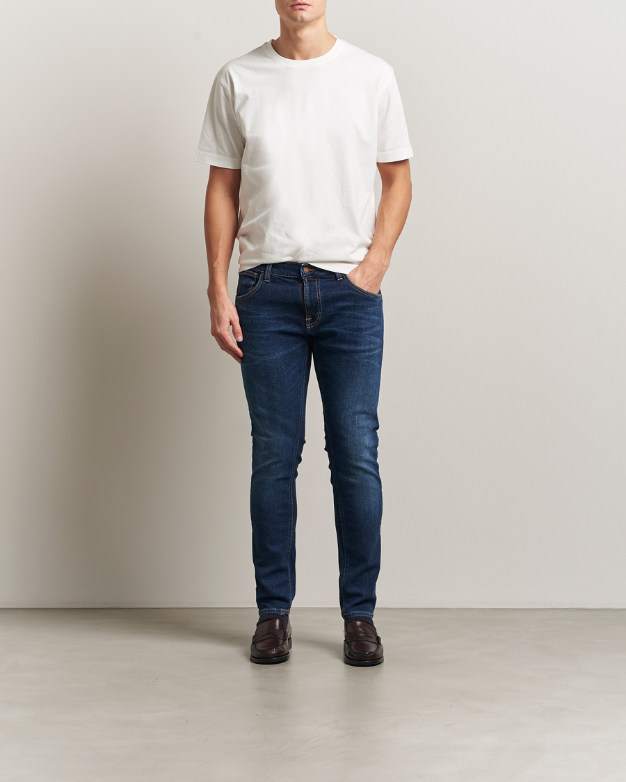 Men | Jeans | Nudie Jeans | Tight Terry Jeans Dark Steel