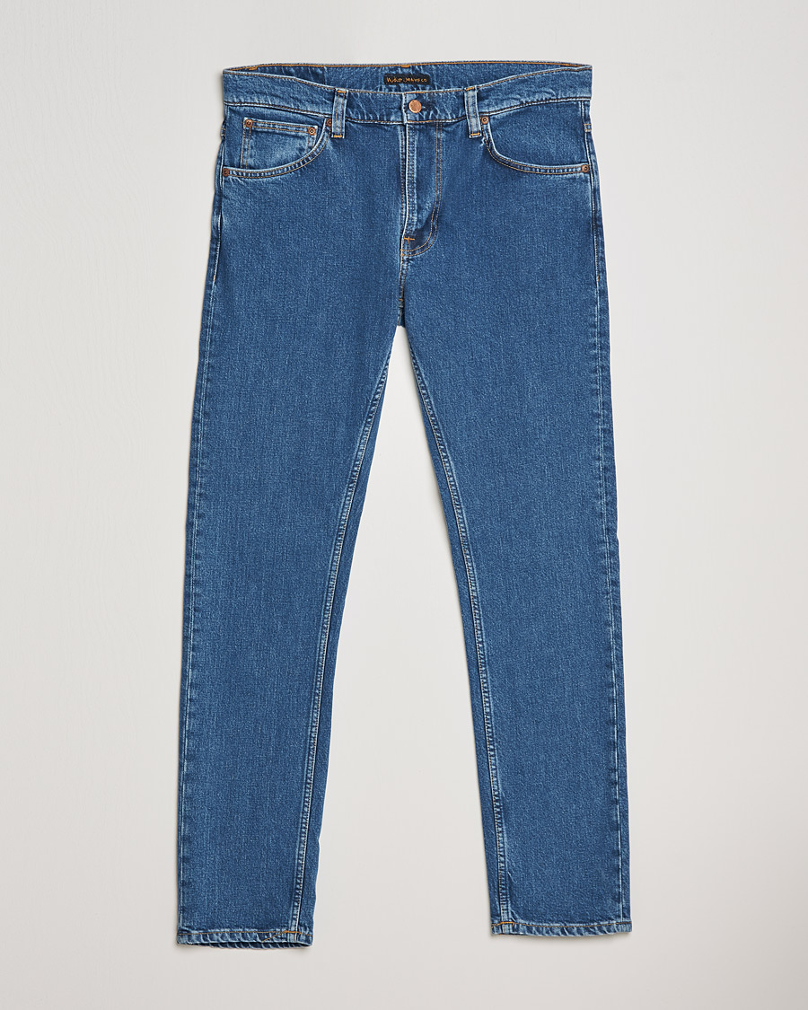 Men | Jeans | Nudie Jeans | Lean Dean Organic Jeans Plain Stone Blue