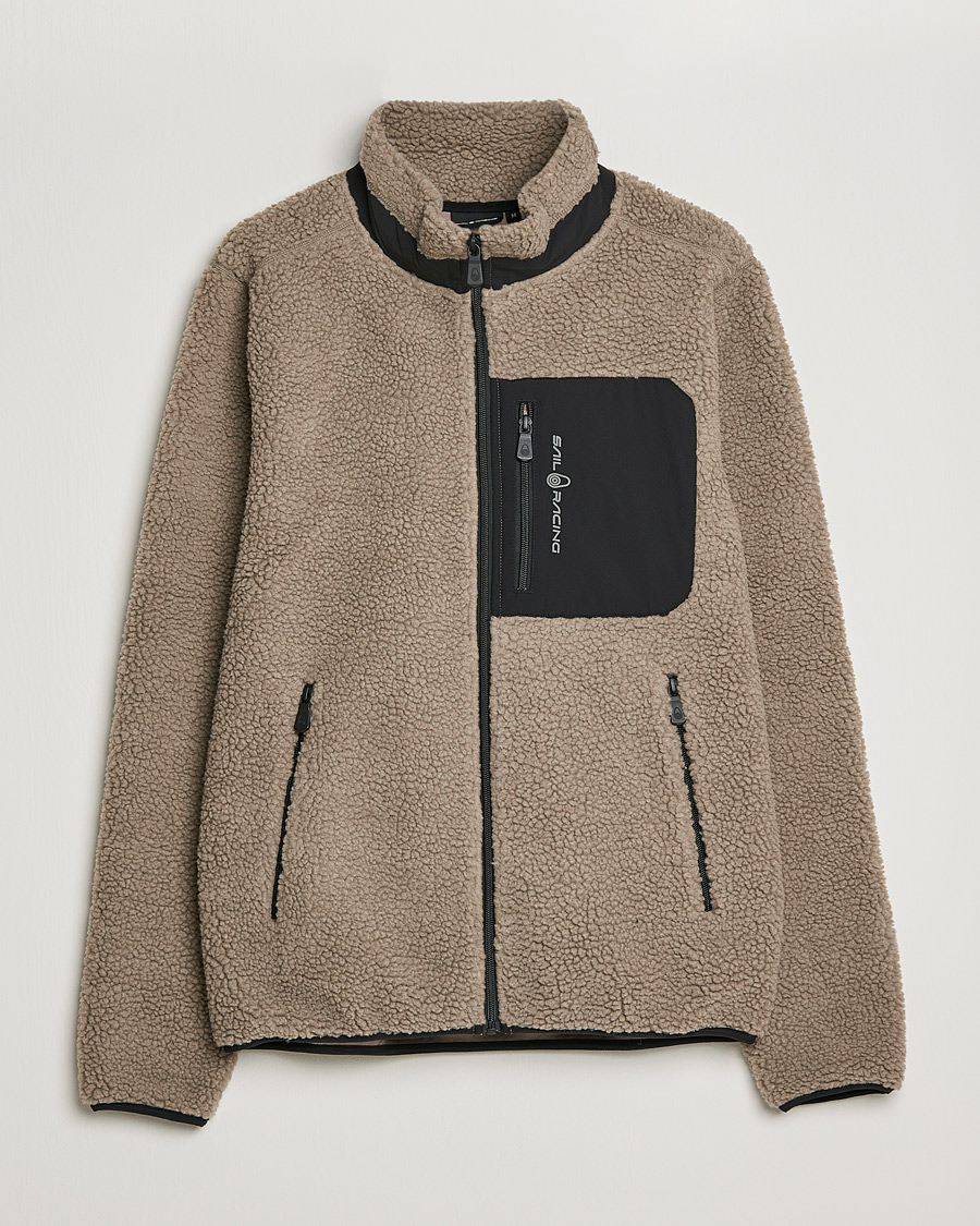 Men | Sweaters & Knitwear | Sail Racing | Bowman Pile Zip Jacket Sand