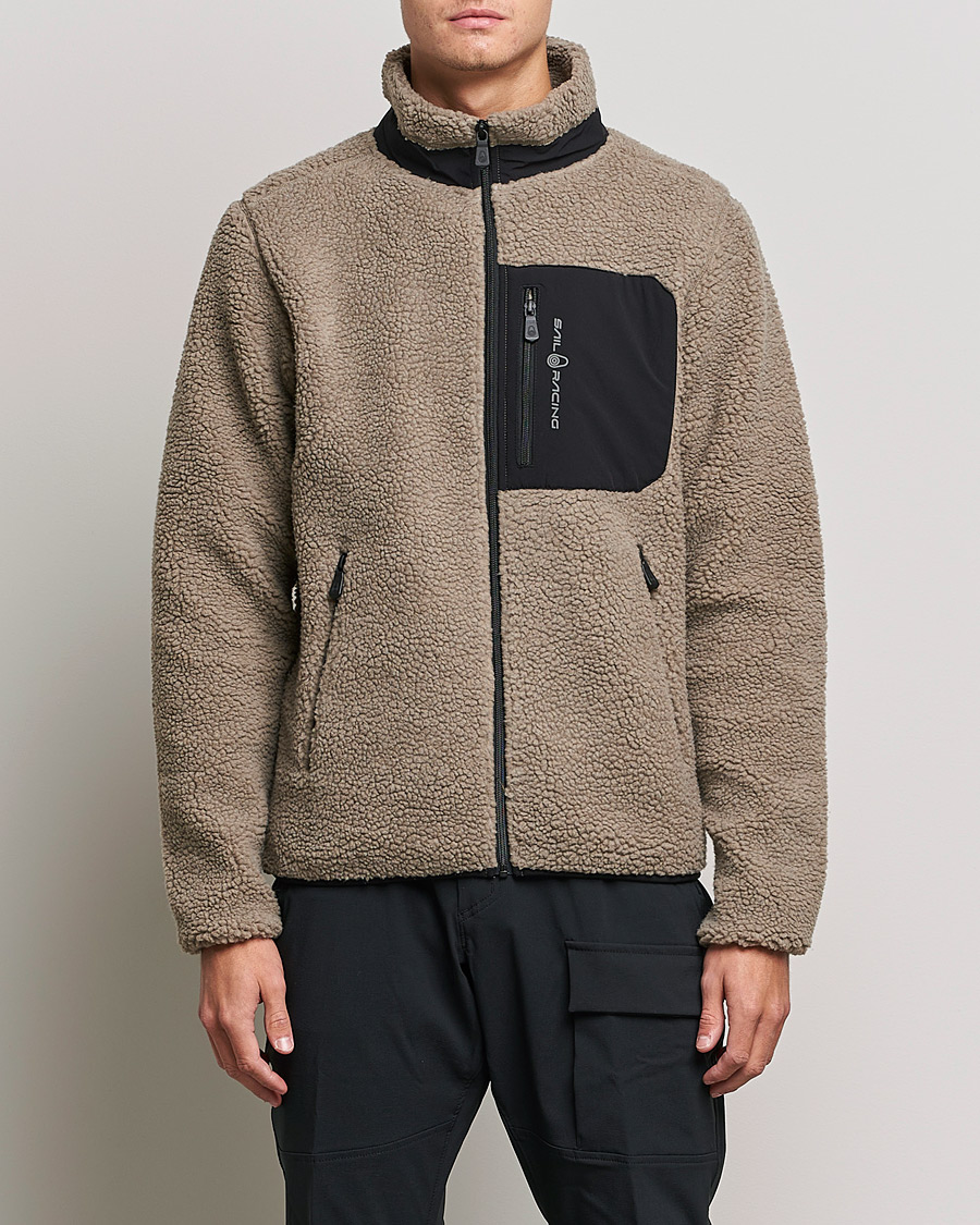 Men | Sweaters & Knitwear | Sail Racing | Bowman Pile Zip Jacket Sand