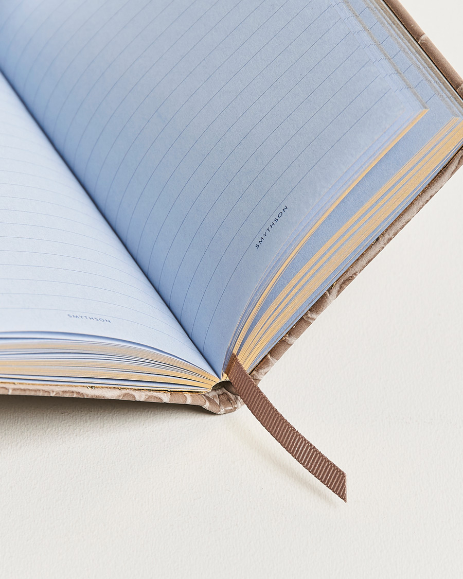 Men | Smythson Mara Leather Notebook Taupe | Smythson | Mara Leather Notebook Taupe