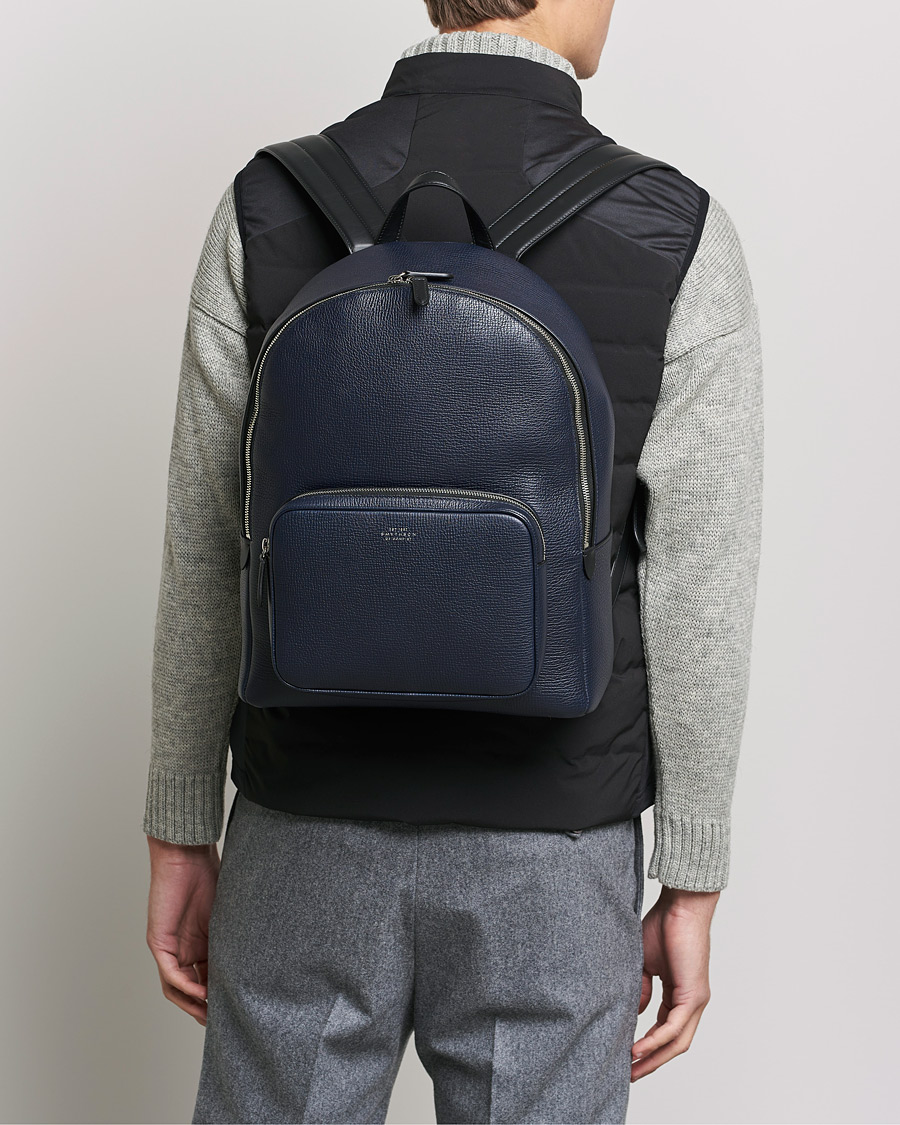 Men | Bags | Smythson | Ludlow Everyday Backpack Navy