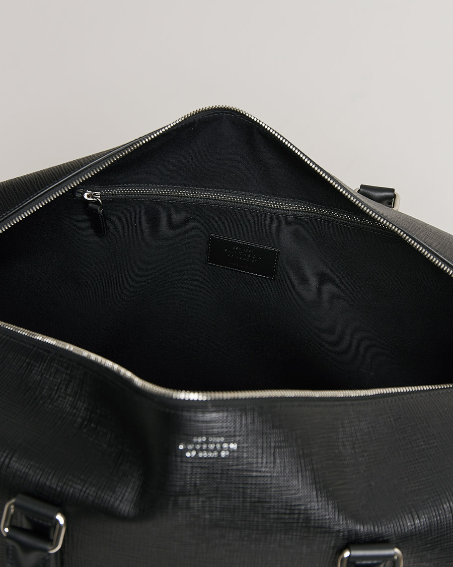 Men | Smythson Panama Leather Weekendbag Black | Smythson | Panama Leather Weekendbag Black