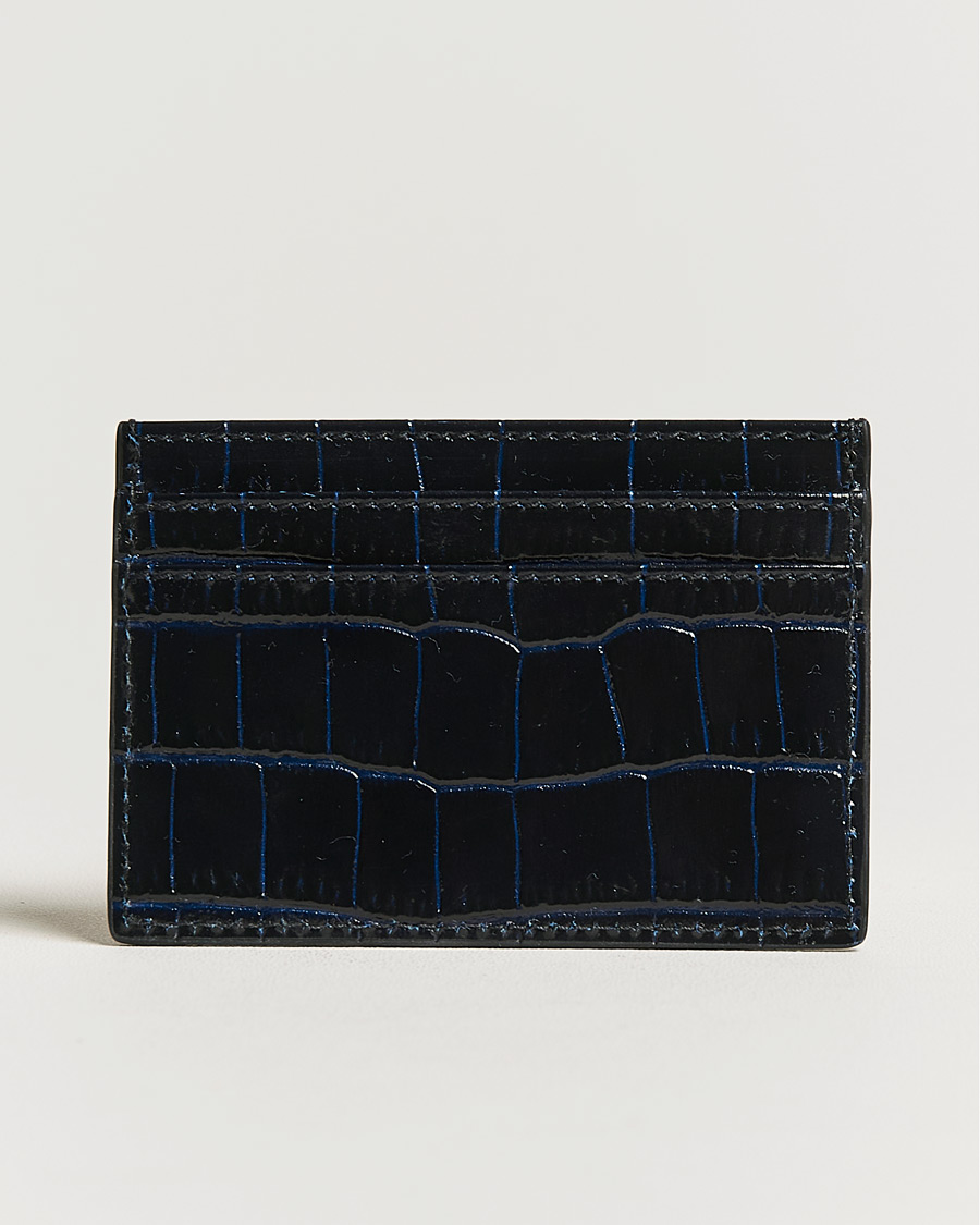 Men | Wallets | Smythson | Mara Flat Cardholder Navy